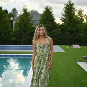 Olive Paisley Dress